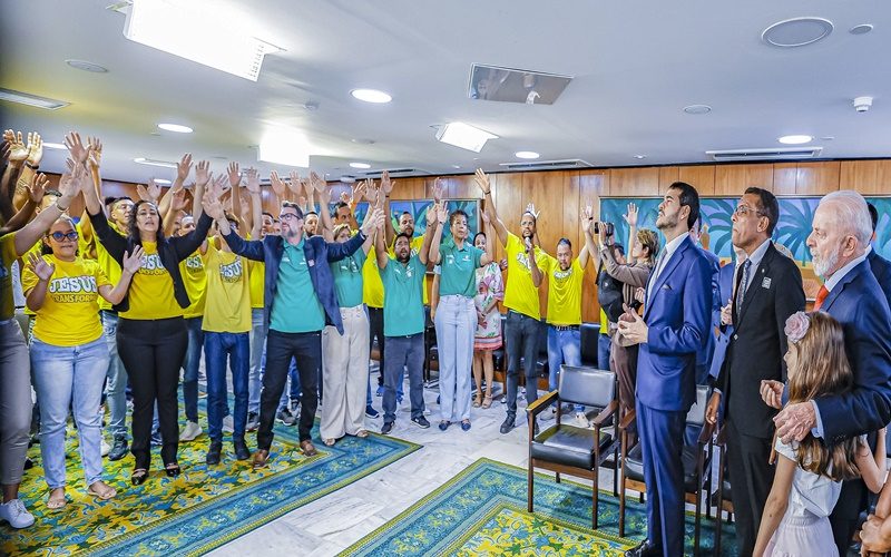 15.10.2024 - Presidente da República, Luiz Inácio Lula da Silva, durante a sanção do Projeto de Lei n° 3090/ 2023, que institui o Dia Nacional da Música Gospel, em cerimônia no Palácio do Planalto. Brasília - DF. Foto: Ricardo Stuckert / PR